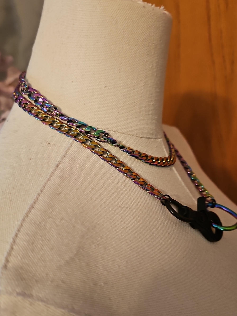 Rainbow Heart Chain Necklace - Picture 5 of 5